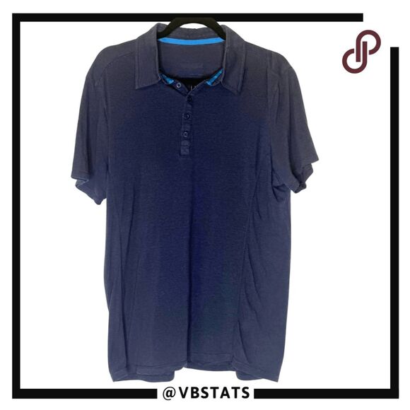Hylete Men's Short Sleeve Bamboo Rayon Blend Stretch Icon II Polo  Navy Large - Picture 1 of 6